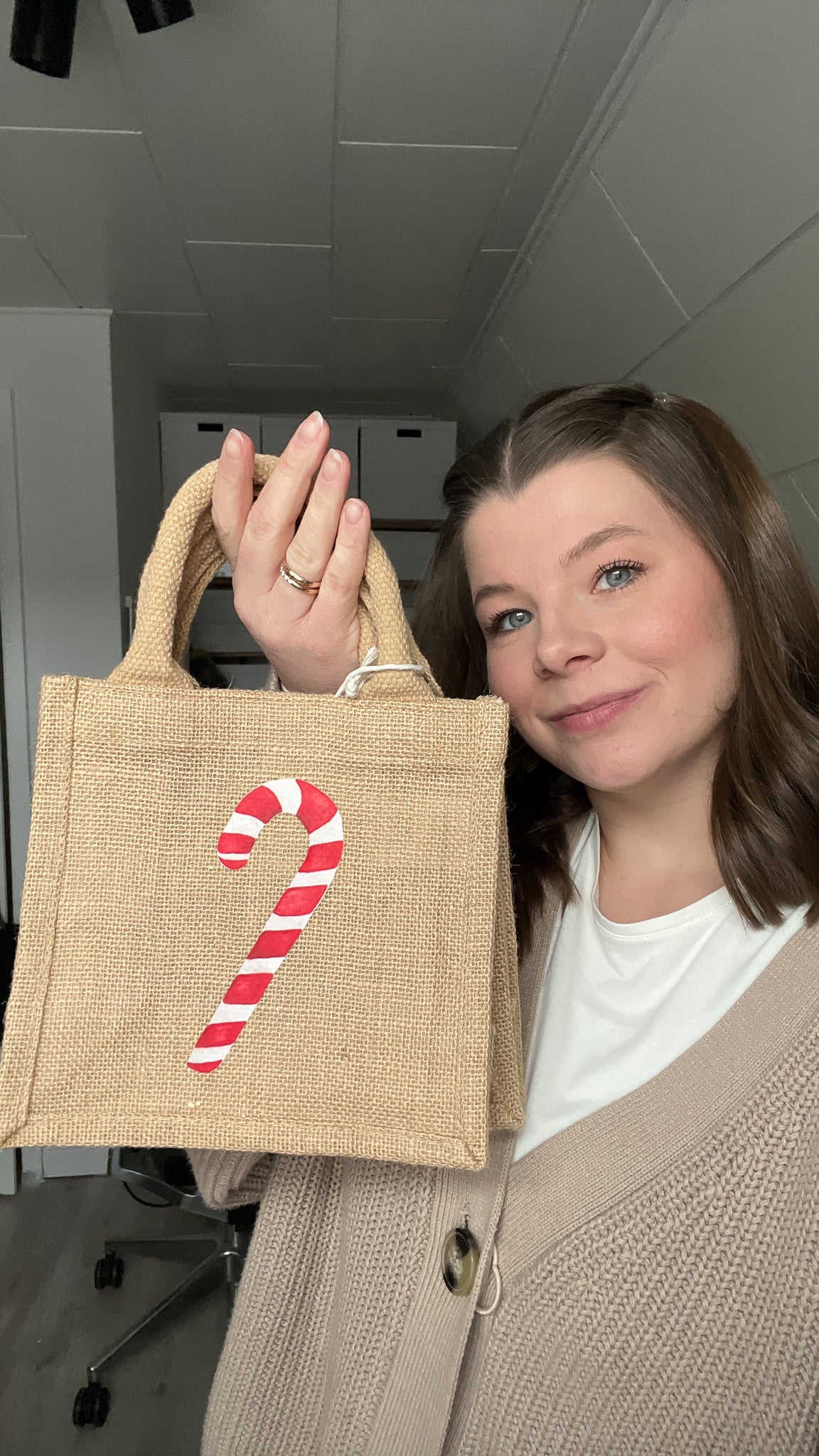 Jutetasche »Zuckerstange«- Nachhaltige Tasche