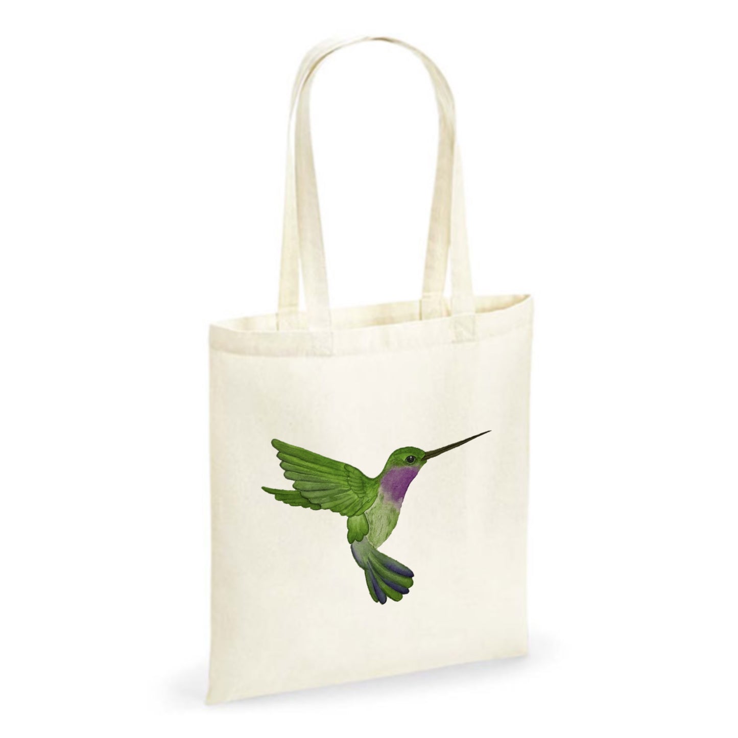 Jutebeutel „Kolibri“ – Nachhaltige Stofftasche mit tierischem Motiv