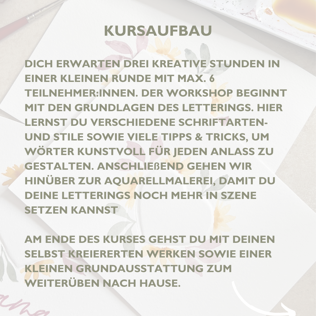 Aquarell meets Handlettering Workshop | 25.04.2025
