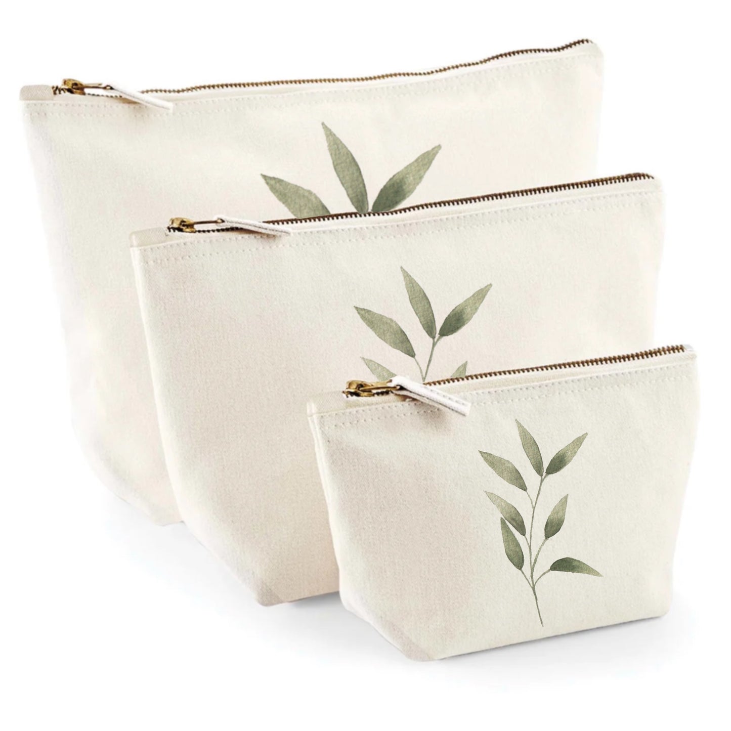 Nachhaltiges Baumwoll-Täschchen – Florales Design | Kosmetiktasche & Organizer