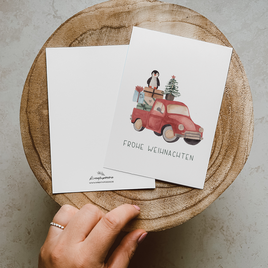 Postkarte »Weihnachtsexpress«