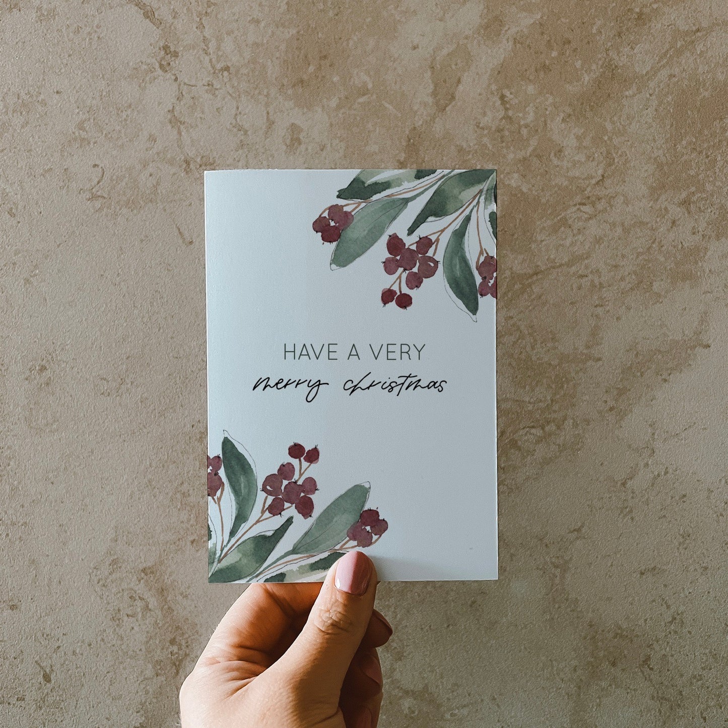 Postkarte »Weihnachtsgreenery«, DIN A6, Recyclingpapier