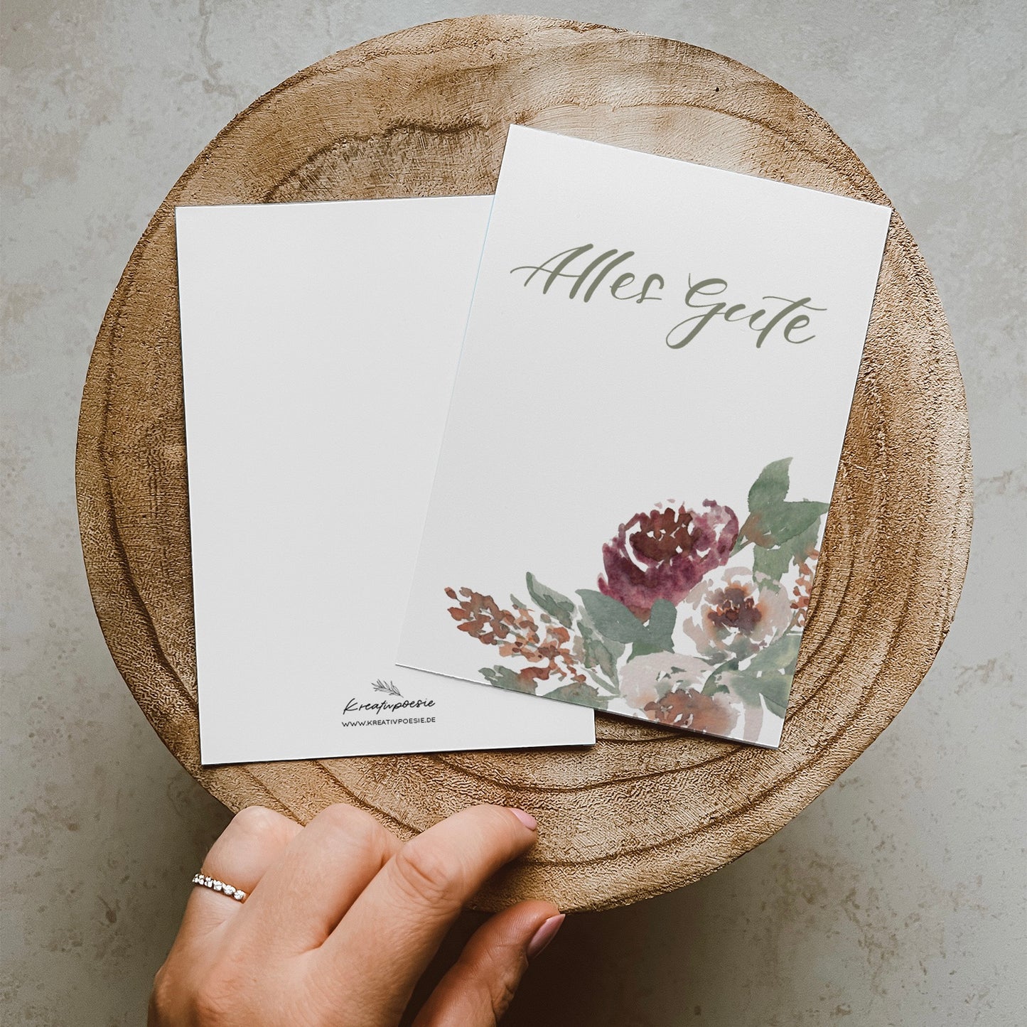 Postkarte »Loose Roses«, DIN A6, Naturpapier