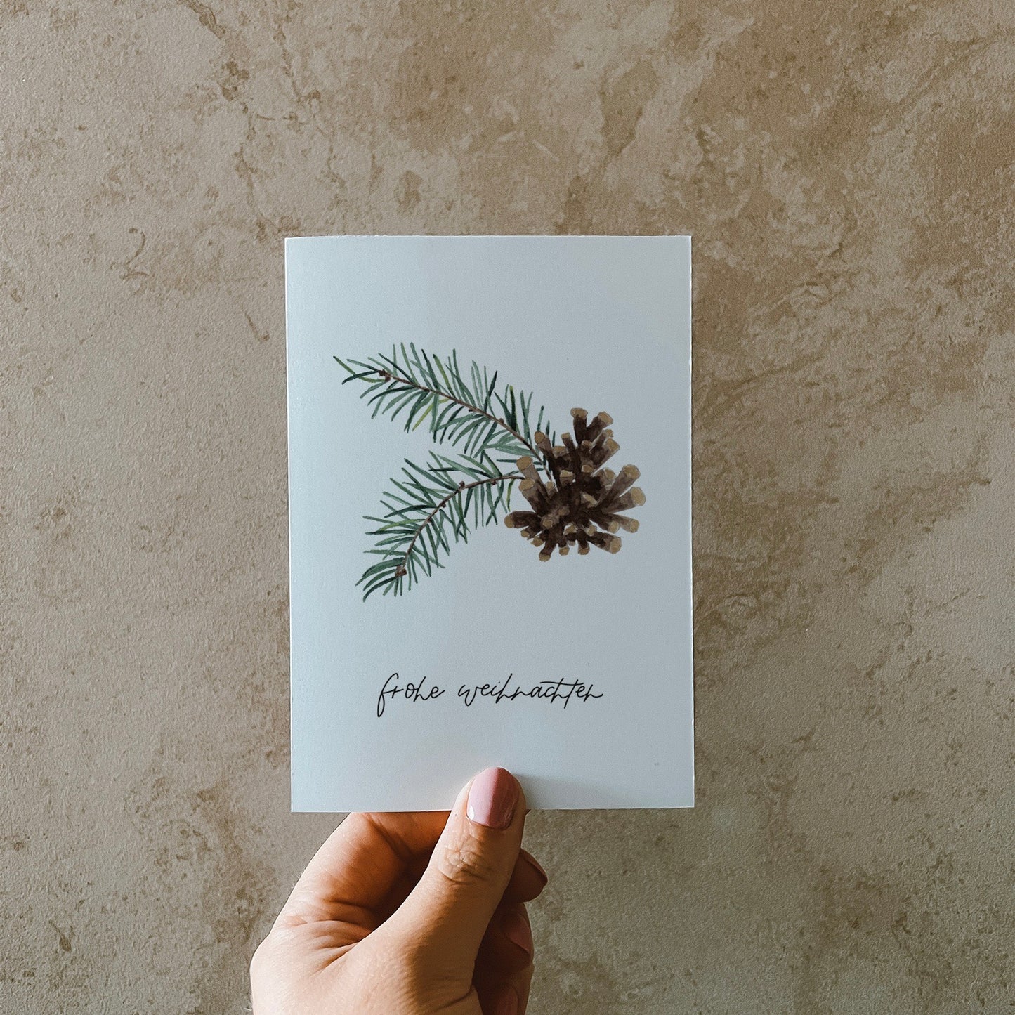 Postkarte »Tannenzweig«, DIN A6, Recyclingpapier