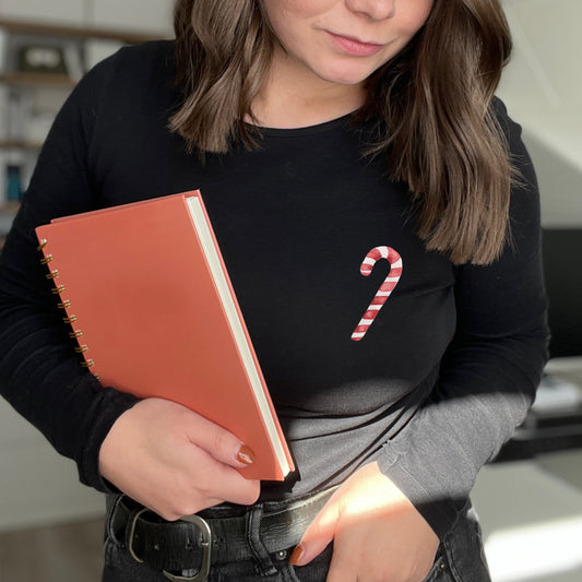 Bügelbild »Zuckerstange« | Weihnachtliches Motiv zum Aufbügeln