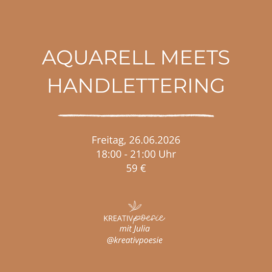Aquarell meets Handlettering Workshop | 26.06.2026