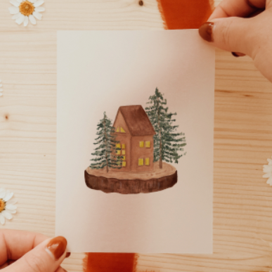 Bügelbild »Winterlandschaft«