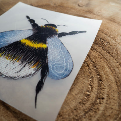 Bügelbild Hummel zum Aufbügeln | Aquarell-Aufbügler für Kleidung