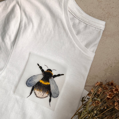 Bügelbild Hummel zum Aufbügeln | Aquarell-Aufbügler für Kleidung
