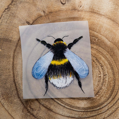 Bügelbild Hummel zum Aufbügeln | Aquarell-Aufbügler für Kleidung