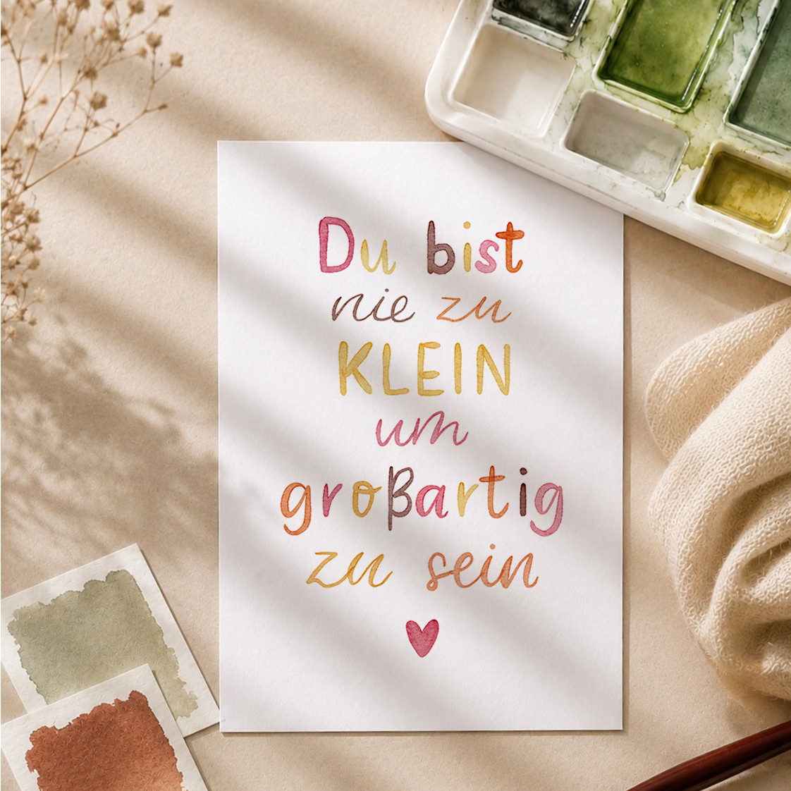 Postkarte »Du bist nie zu klein, um ...«