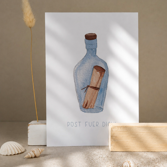 Postkarte »Flaschenpost«