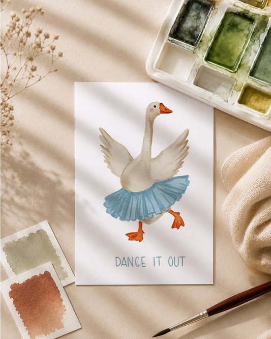 Postkarte »Tanzende Gans«