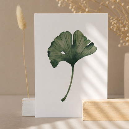 Postkarte »Ginkgo«, DIN A6, Recyclingpapier
