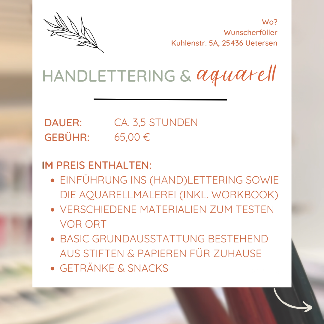 Handlettering meets Aquarell | 22.03.2024