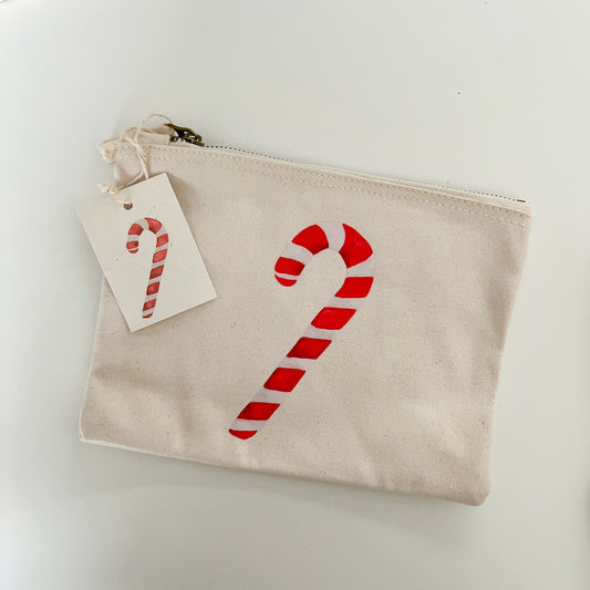 Nachhaltiges Baumwoll-Täschchen – Zuckerstange | Kosmetiktasche & Organizer