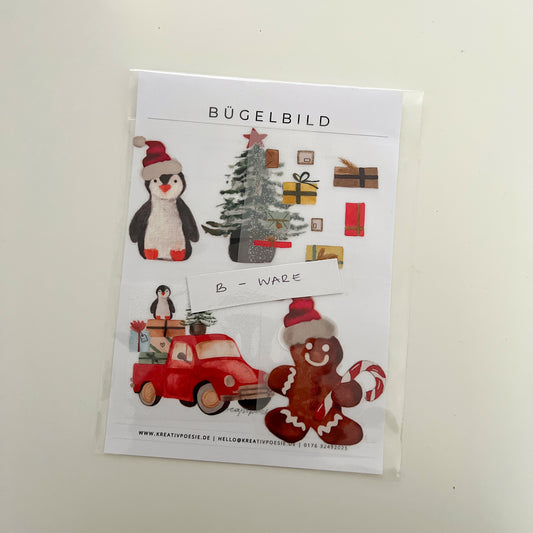 B-WARE | Bügelbild DIN 5 »Wintermischung « | Motiv zum Aufbügeln