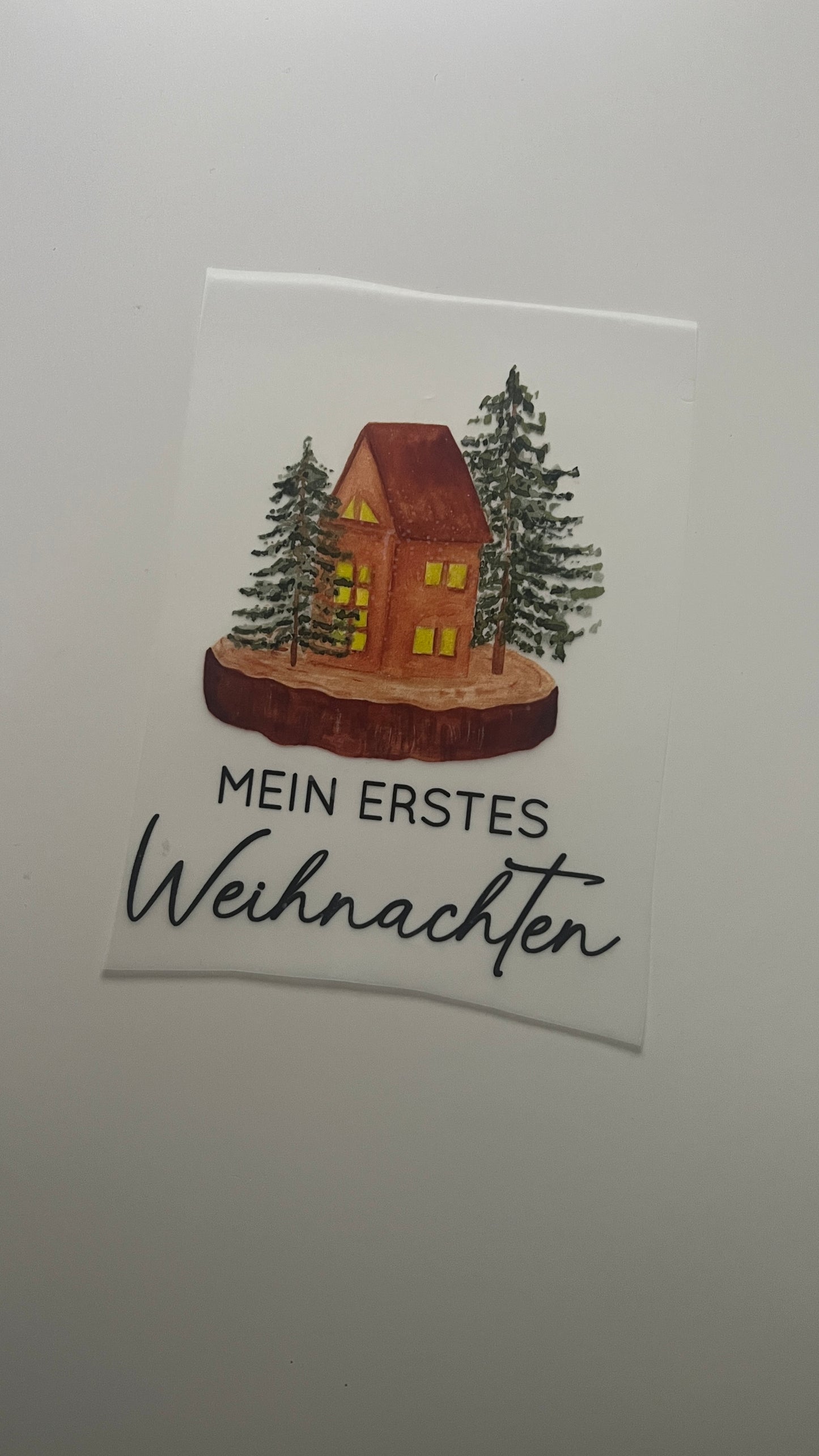 Bügelbild »Winterlandschaft - Mein erstes Weihanchten« | Weihnachtliches Motiv zum Aufbügeln