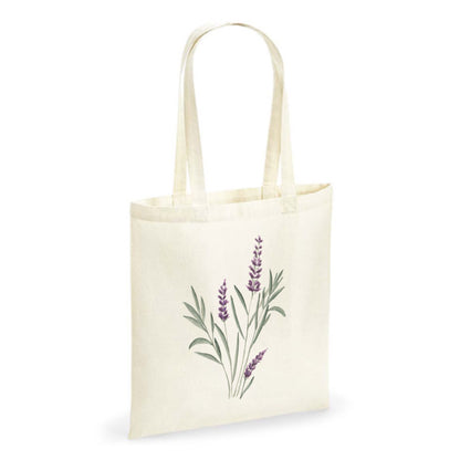 Baumwollbeutel „Lavendel“ – Nachhaltige Stofftasche mit floralem Motiv
