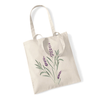 Baumwollbeutel „Lavendel“ – Nachhaltige Stofftasche mit floralem Motiv