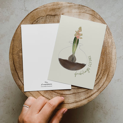 Postkarte »Hyazinthe«, DIN A6, Naturpapier