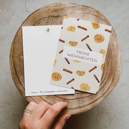Postkarte »Orangenscheiben & Zimtstange«