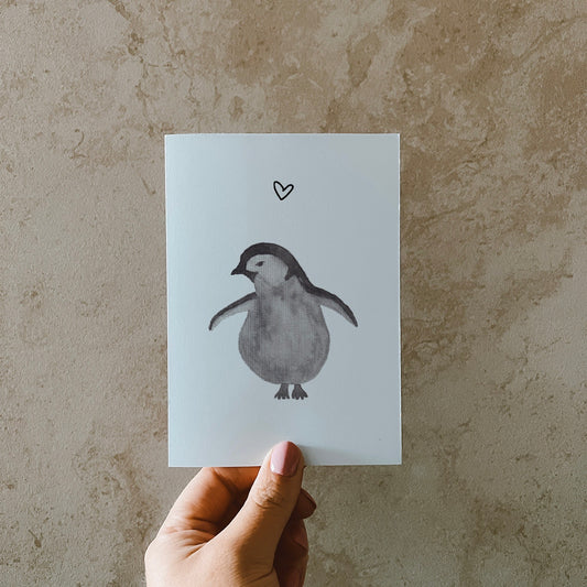 Postkarte »Pinguin«, DIN A6, Recyclingpapier