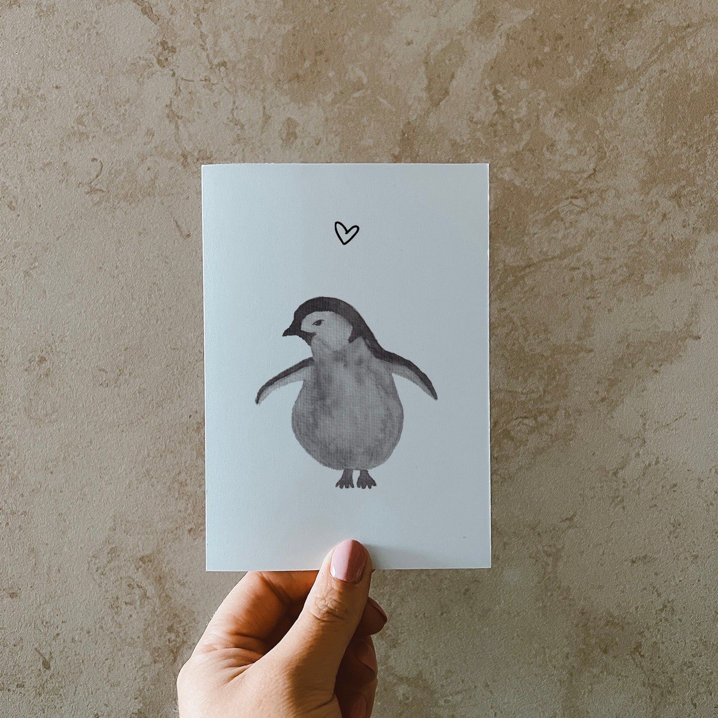 Postkarte »Pinguin«, DIN A6, Recyclingpapier