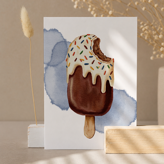 Postkarte »Schokoeis«