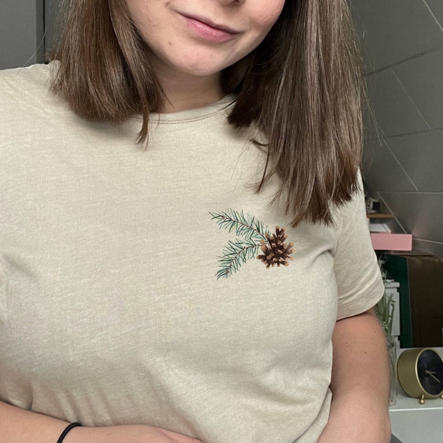 Bügelbild »Zapfen« | Weihnachtliches Motiv zum Aufbügeln