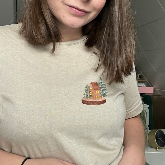 Bügelbild »Winterlandschaft« | Weihnachtliches Motiv zum Aufbügeln