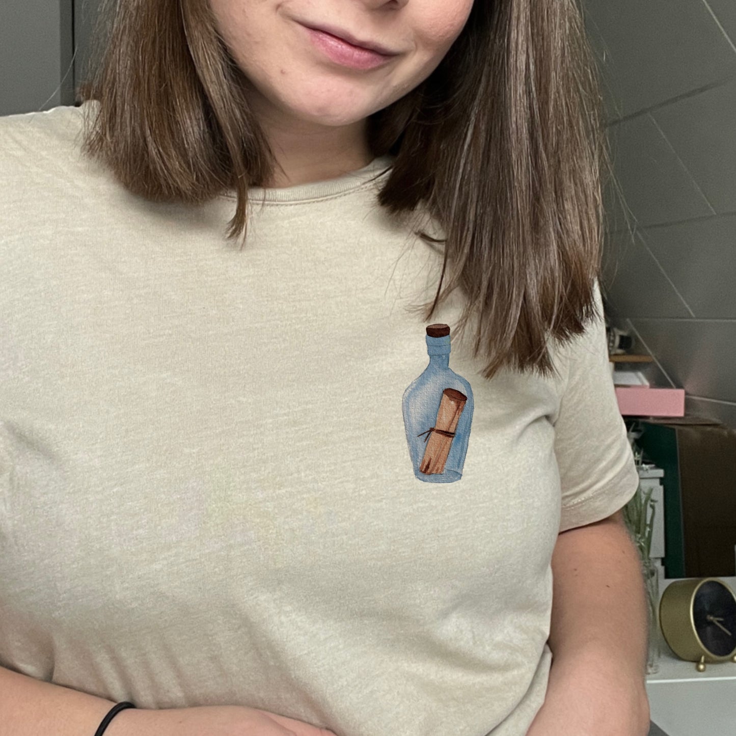 Bügelbild »Flaschenpost« | Motiv zum Aufbügeln