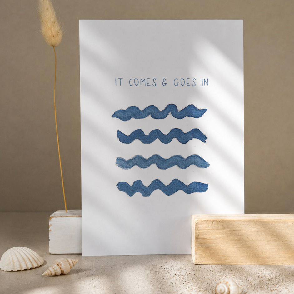 Postkarte »in waves«